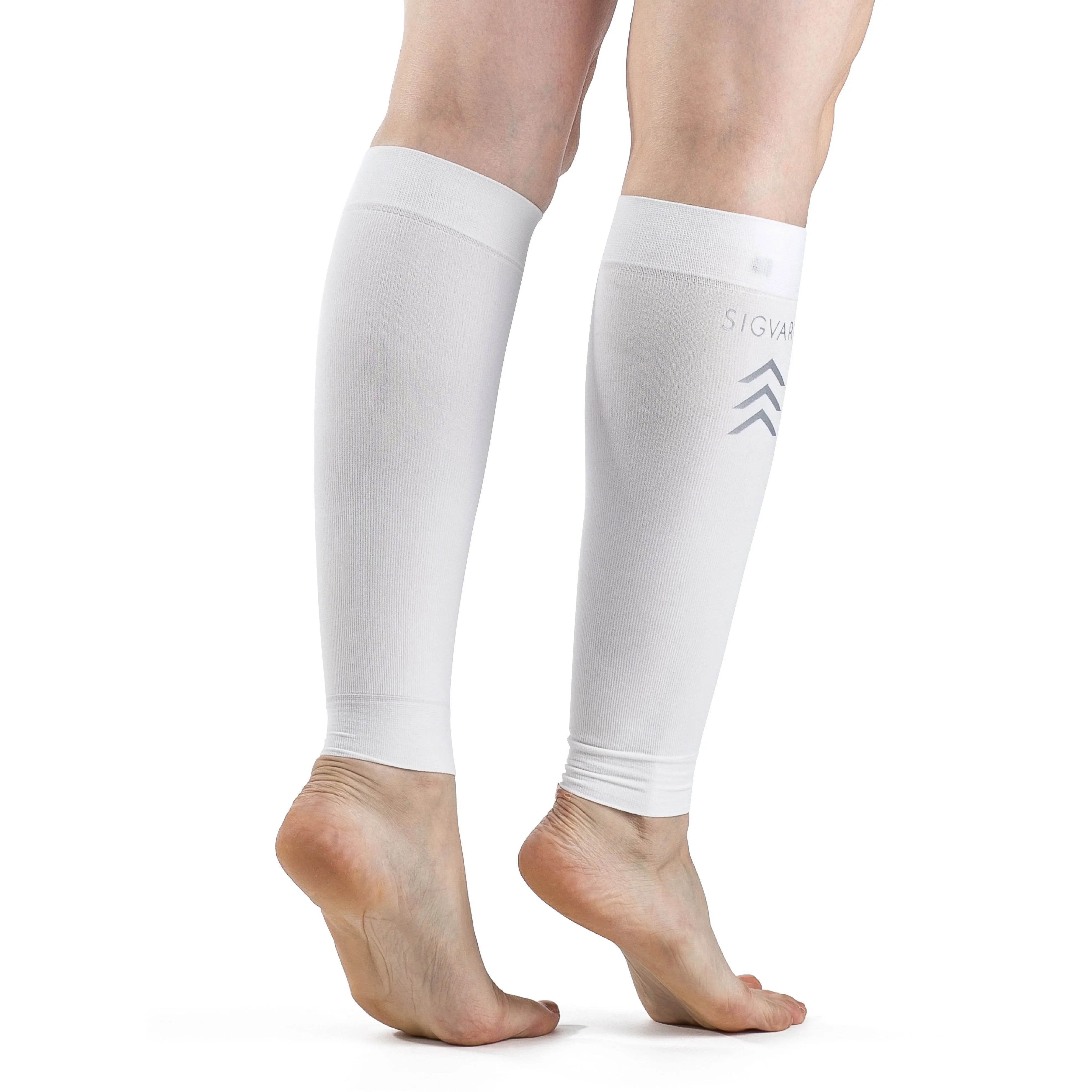aZengear Calf Support Compression Sleeves (Pair) for Women, Men, Running |  20-30mmHg Class 2 Shin Splints Brace, Footless Leg Socks for Torn Muscle