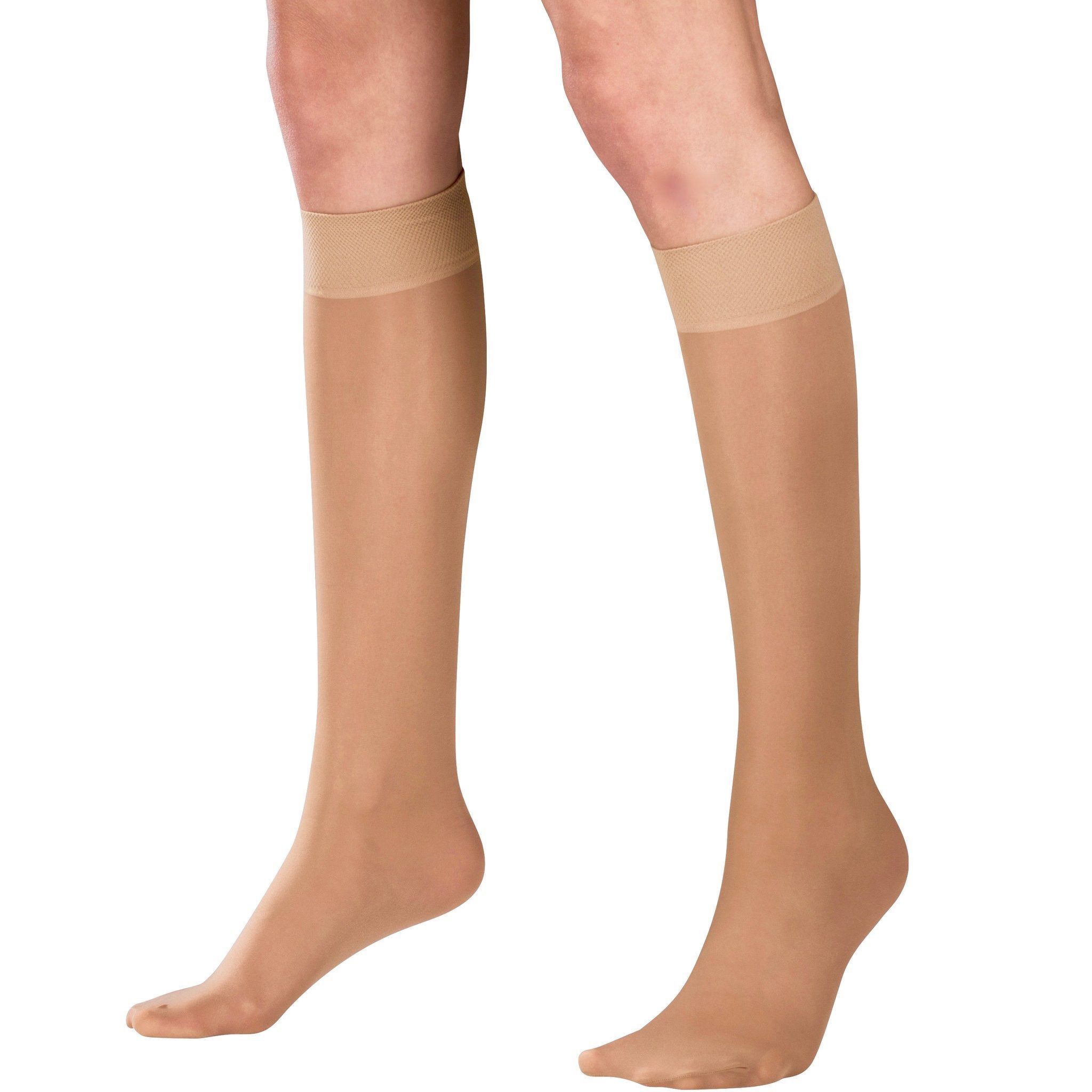 Truform Women's Stockings, Knee High, Sheer: 30-40 mmHg, Black