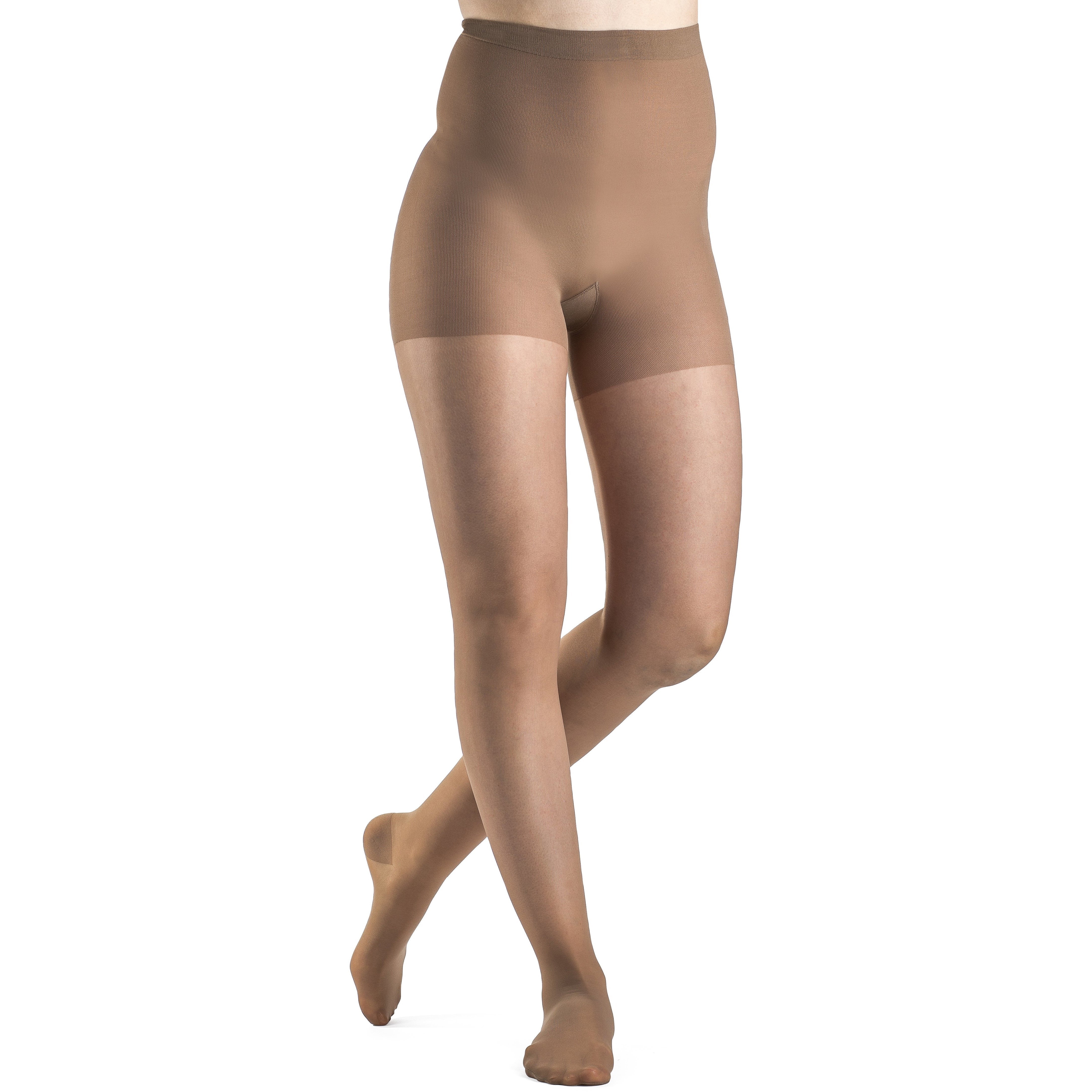 Sigvaris Sheer Fashion Women's 15-20 mmHg Pantyhose, Café