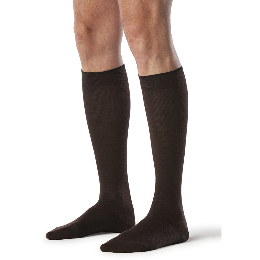 Sigvaris All-Season Merino Wool Men's 15-20 mmHg Knee High, Brown