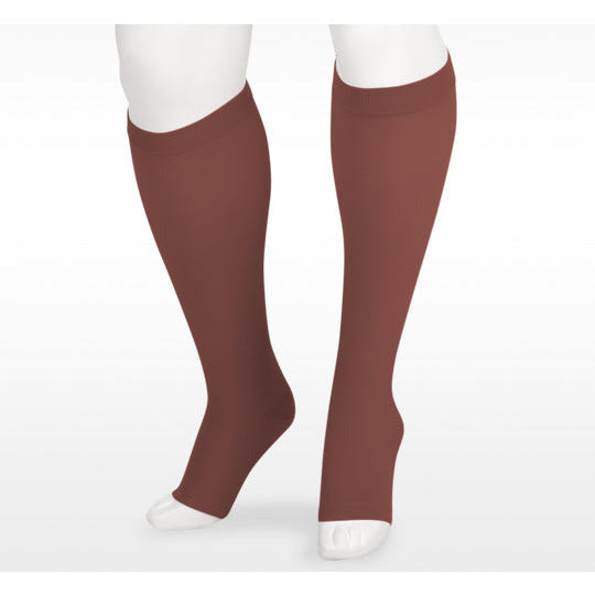 Juzo Soft Knee High 20-30 mmHg, Open Toe, Chocolate