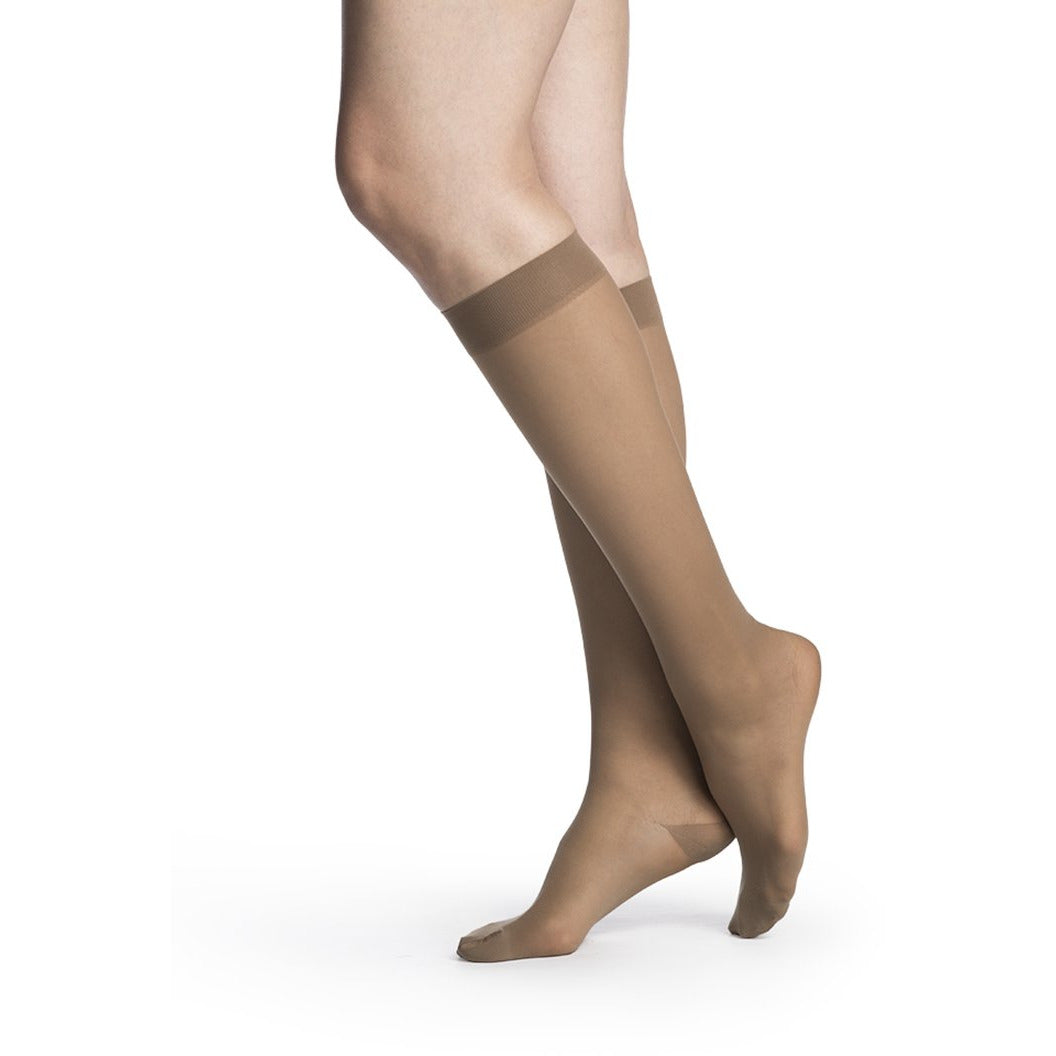 Sigvaris Sheer Women's 20-30 mmHg Knee High, Café