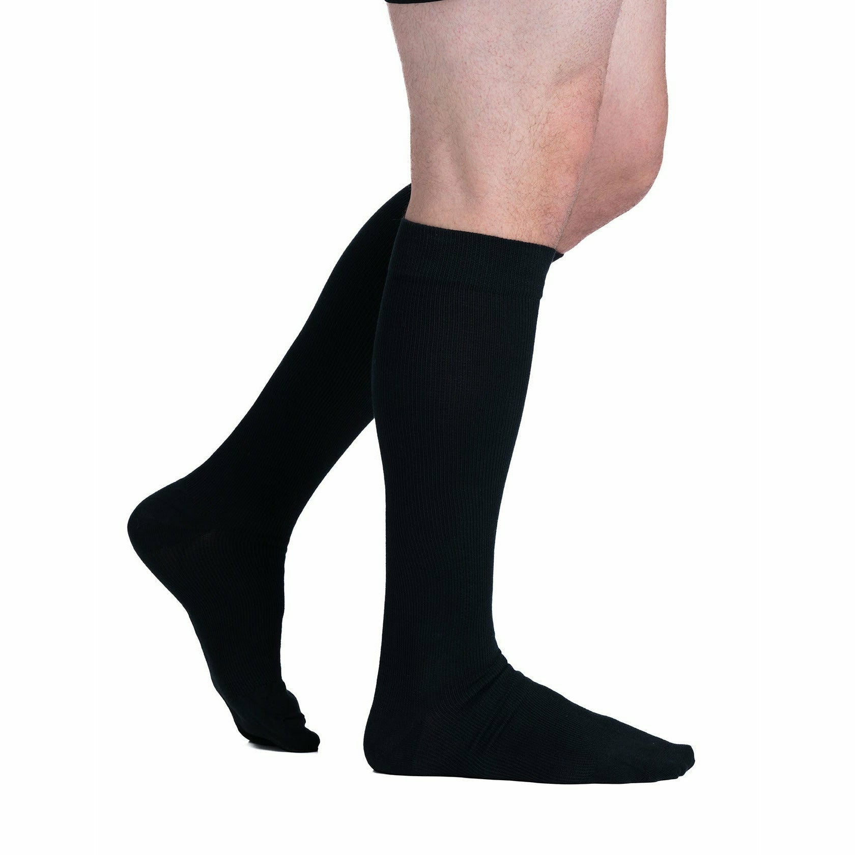 EvoNation Everyday Cotton 15-20 mmHg Compression Socks, Black