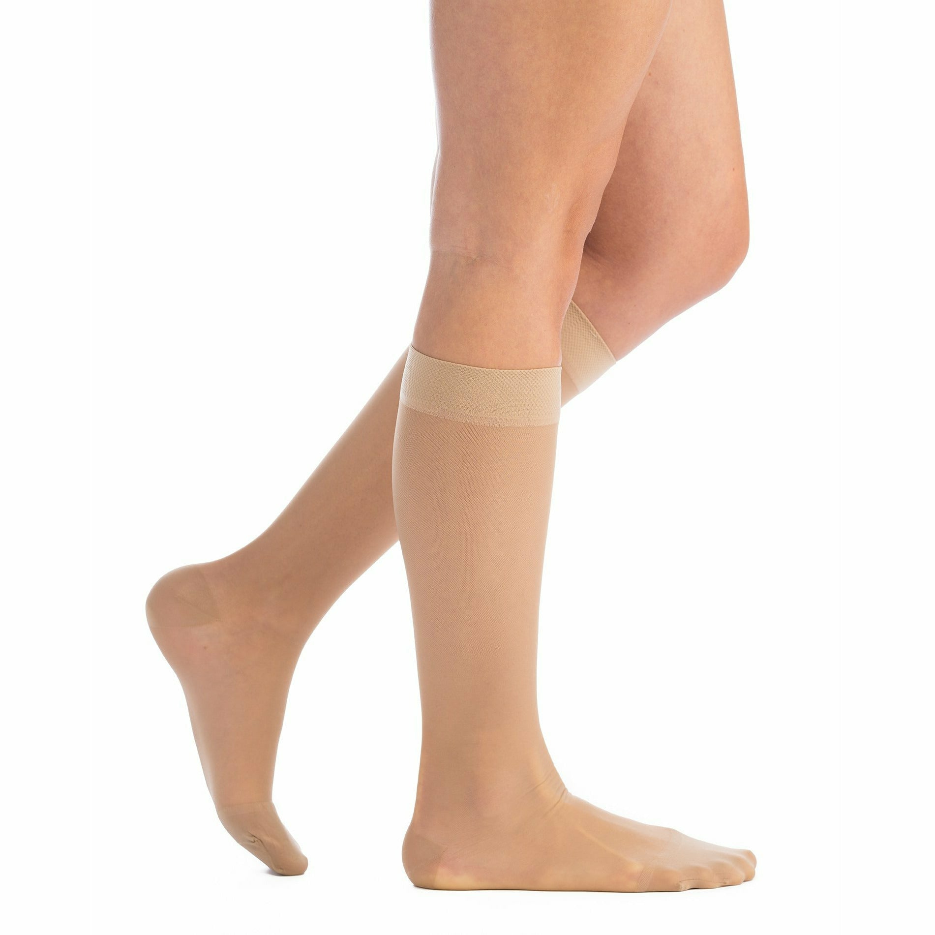 EvoNation Everyday Sheer 15-20 mmHg Knee High, Nude