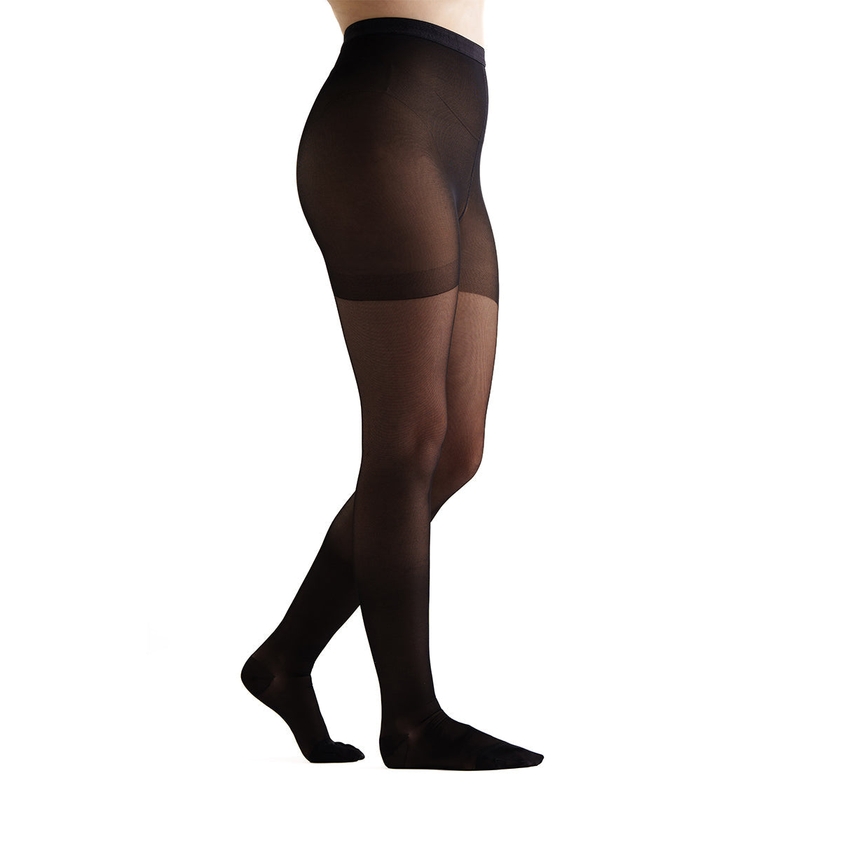 EvoNation Everyday Sheer 20-30 mmHg Pantyhose, Black