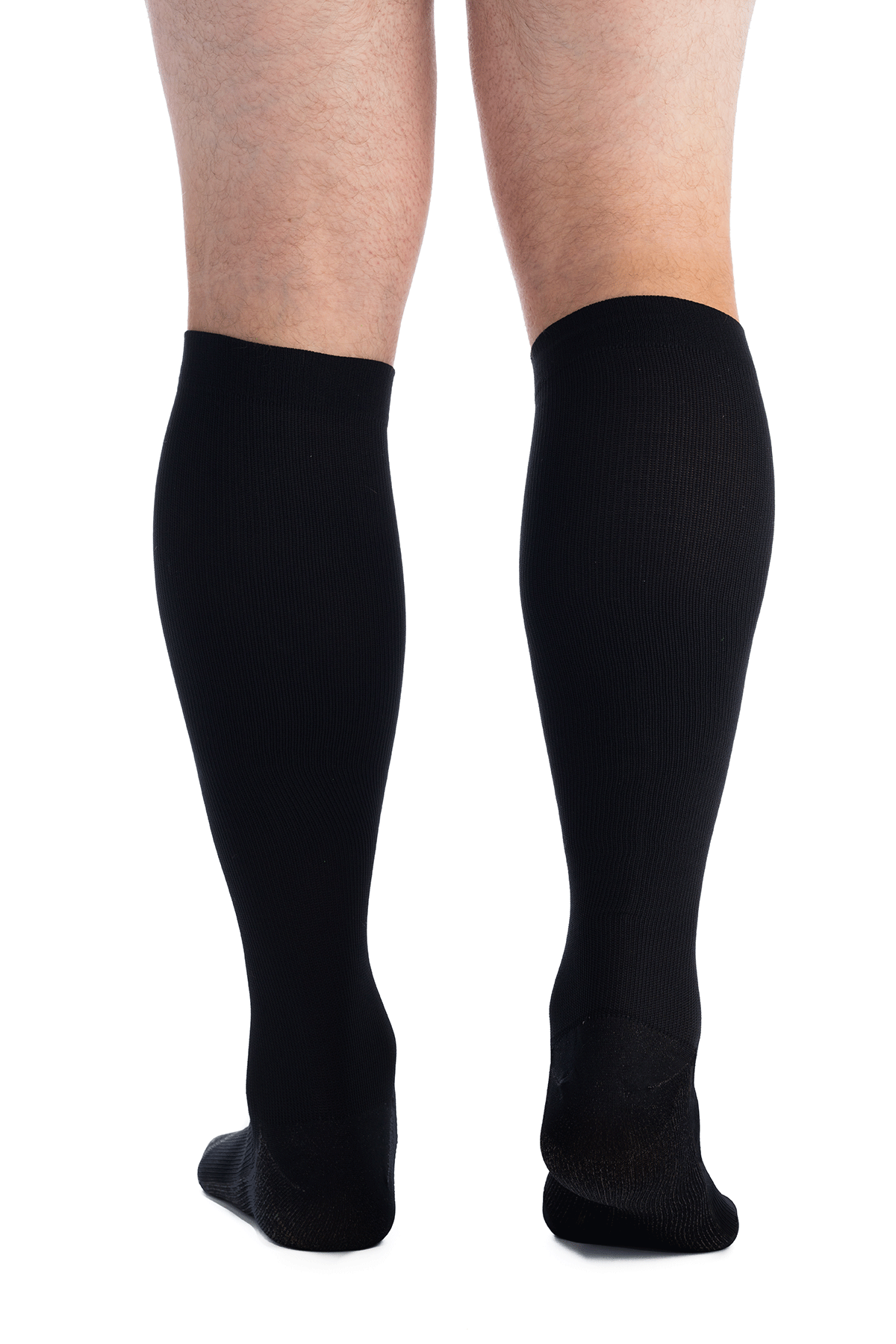 EvoNation Men's Copper Sole 20-30 mmHg Knee High, Black Back