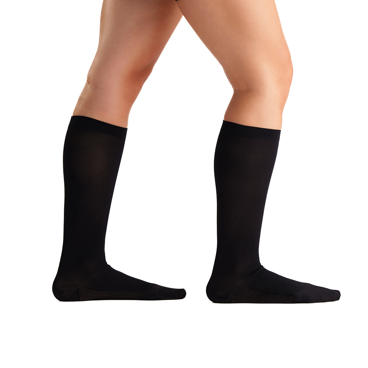 EvoNation Copper Sole Women's 20-30 mmHg Knee High, Black