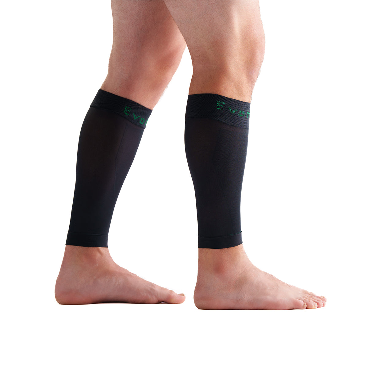 EvoNation Athletic 20-30 mmHg Calf Sleeves, Black