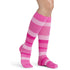 Sigvaris Microfiber Shades Women's 15-20 mmHg Knee High, Pink Stripe