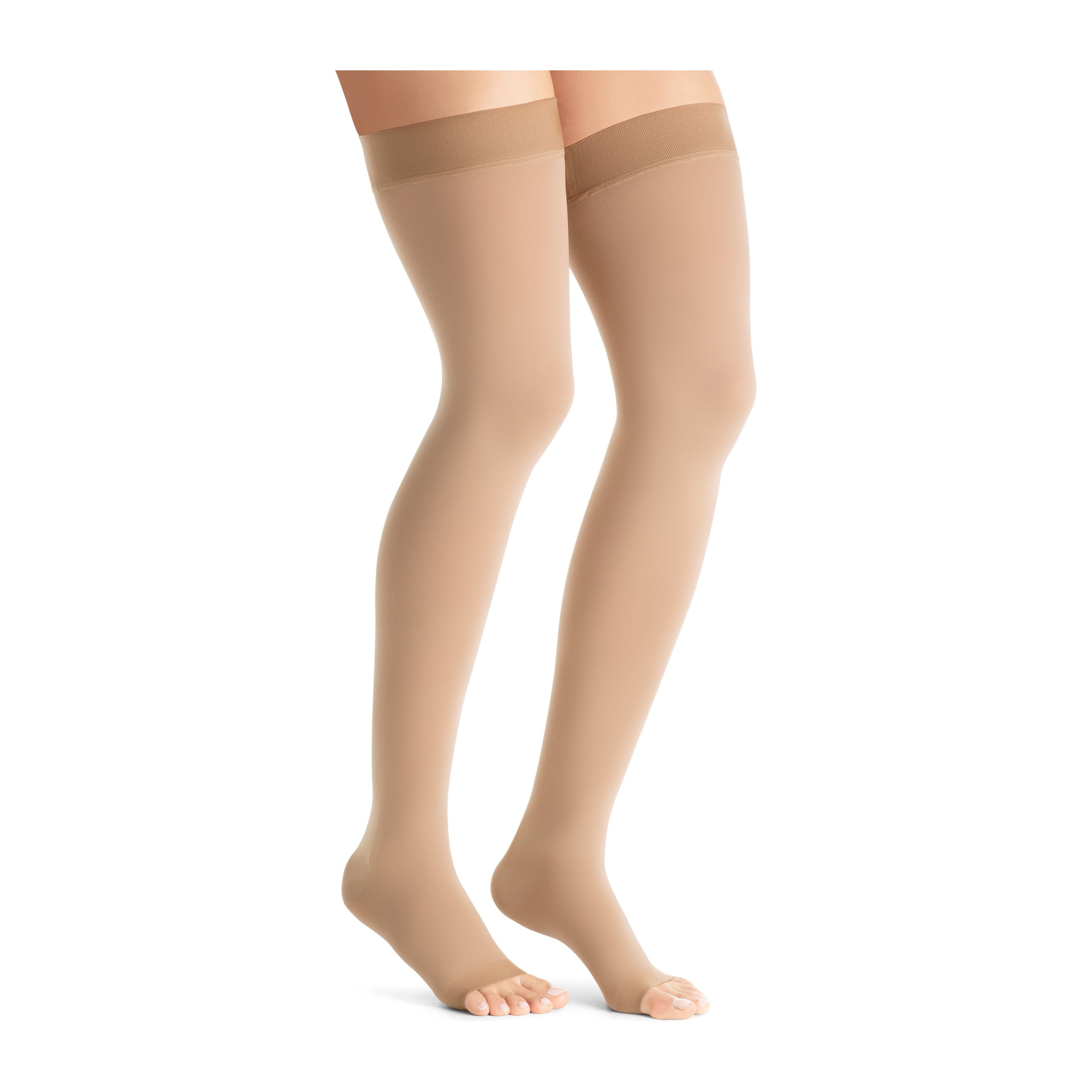 JOBST® Opaque Women's Thigh High 15-20 mmHg, Open Toe, Maternity, Caramel