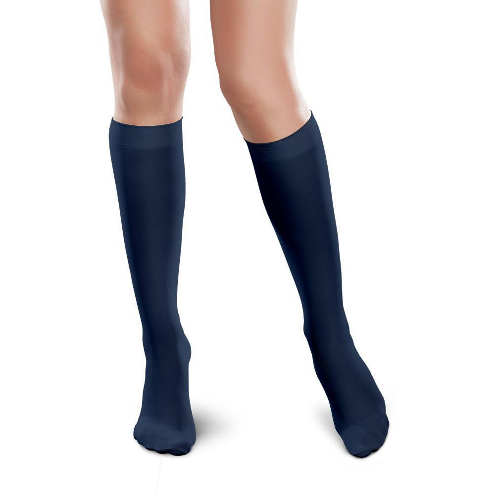 Therafirm Ease Microfiber Women's 15-20 mmHg Knee High, Navy