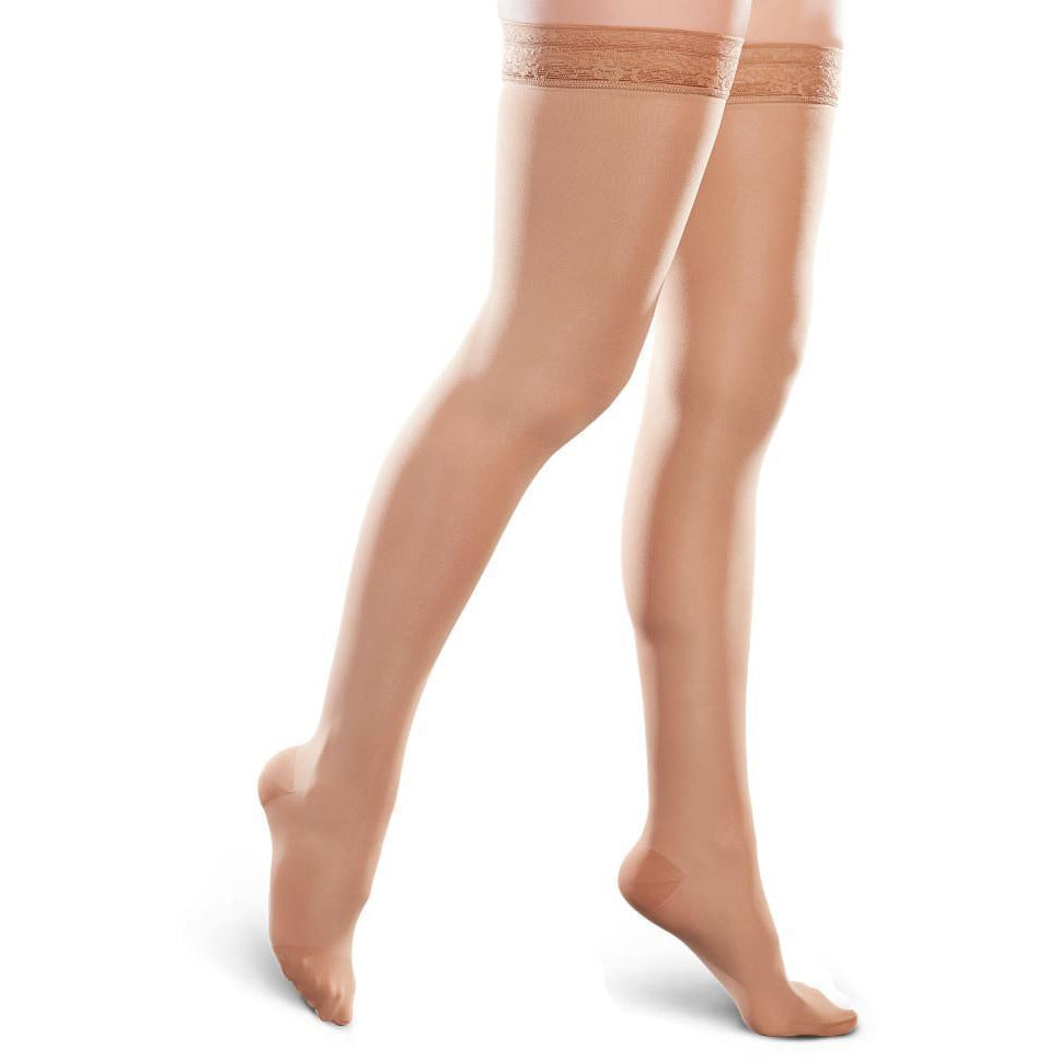 Therafirm Ease Microfiber Women's 20-30 mmHg Thigh High, Sand