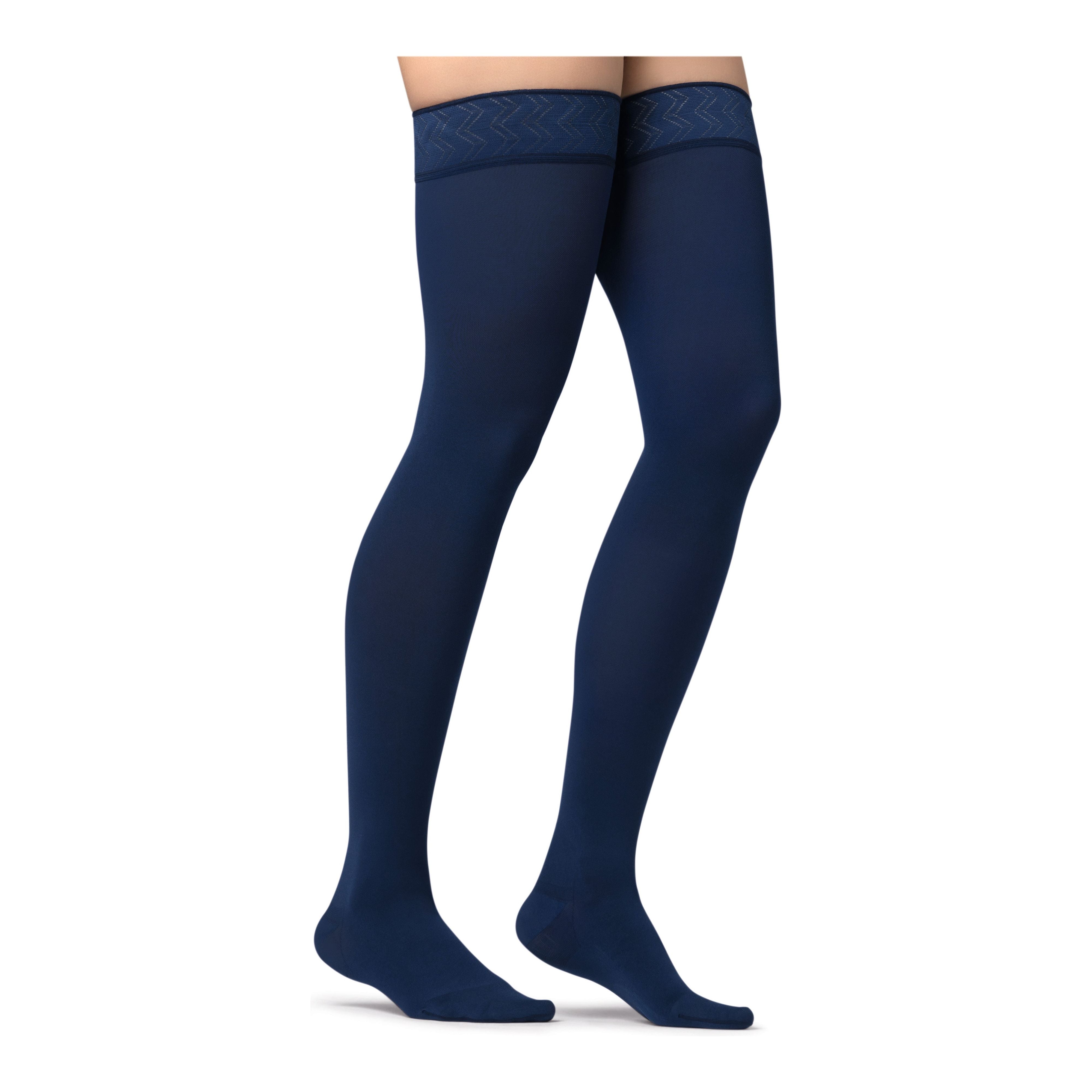 JOBST® Opaque Women's Thigh High 20-30 mmHg, Maternity, Navy