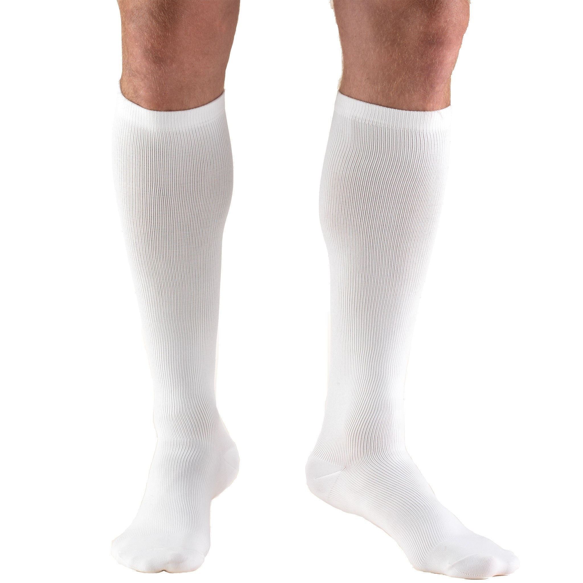 Truform Men's Dress 15-20 mmHg Knee High, White