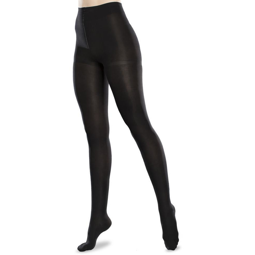 Therafirm Women's Microfiber 20-30 mmHg Tights, Black