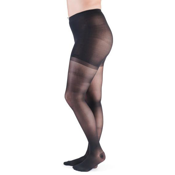 VenActive Women's Premium Sheer 20-30 mmHg Pantyhose, Black, Main