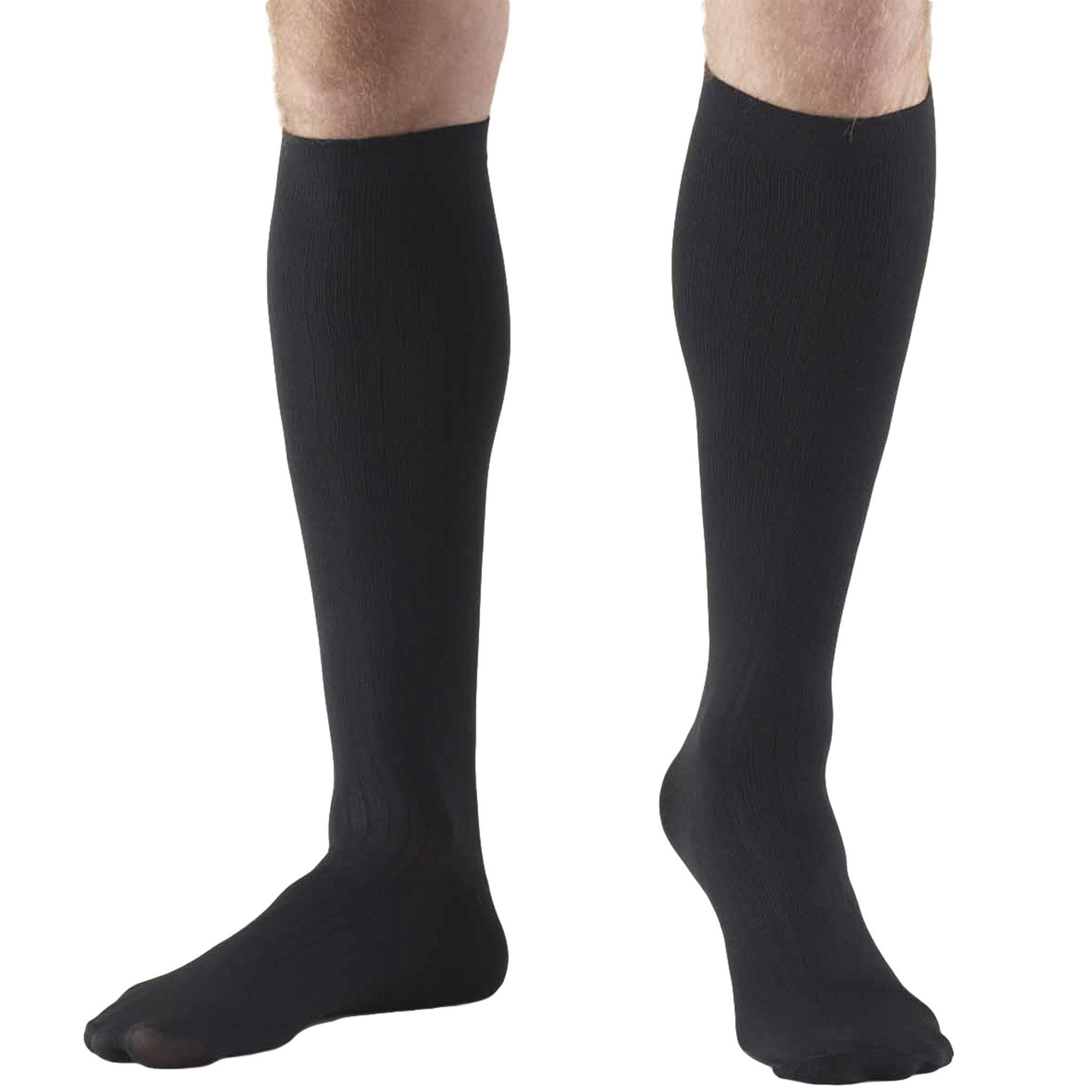 Truform Men's Dress 8-15 mmHg Knee High, Black