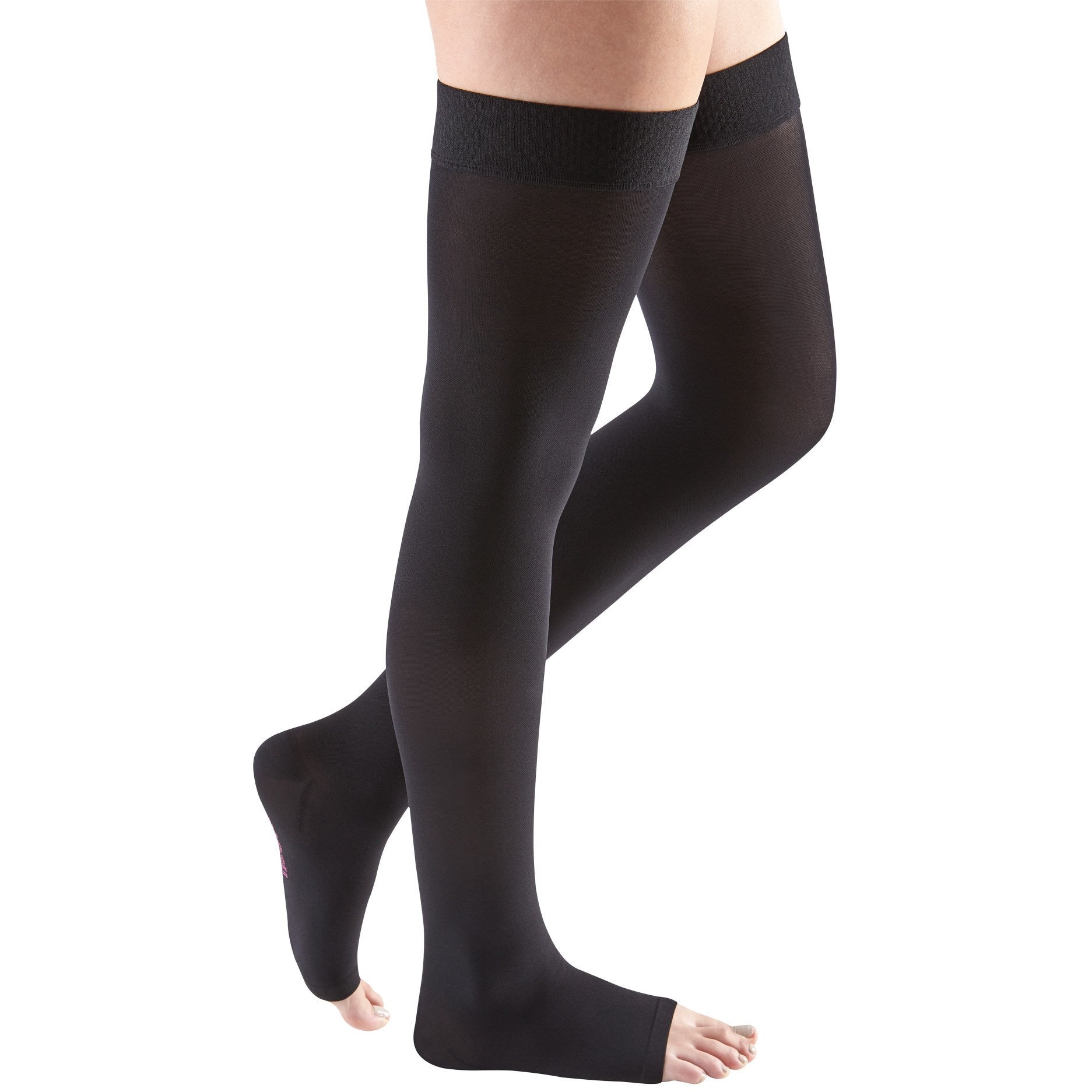 Mediven Plus Thigh High Plain Top (Use with Suspendor Belt) Medical  Compression Stockings 34-36 mmHg Open Toe