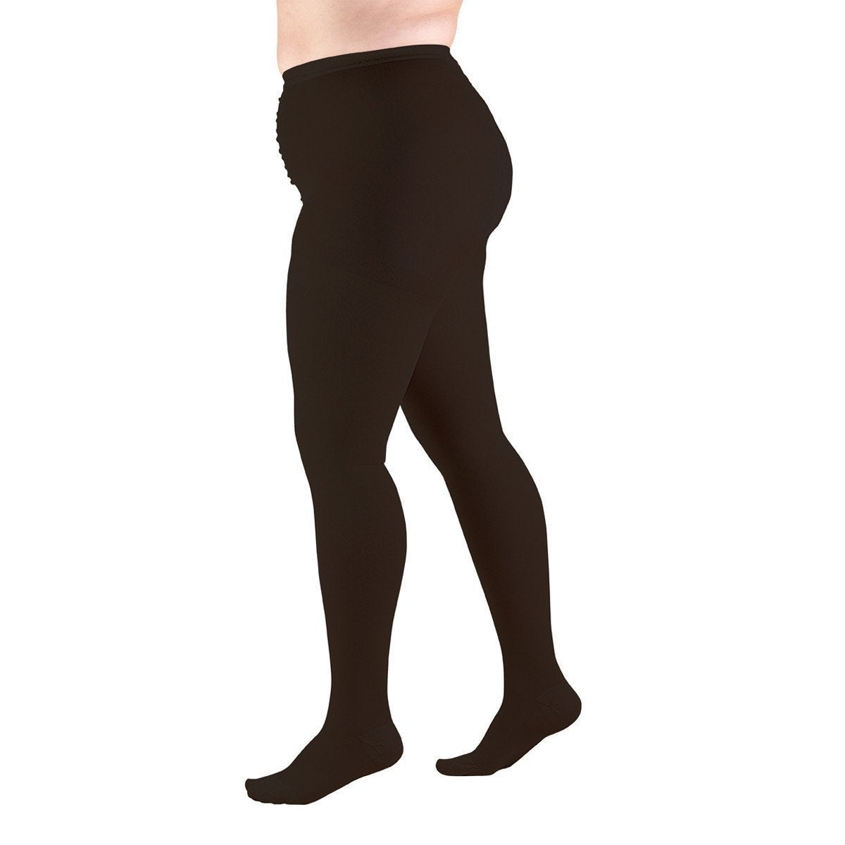 Plus Size Opaque Compression Pantyhose For Women 20-30mmHg - Toeless  Graduated Support Compression Tights For Post Surgery